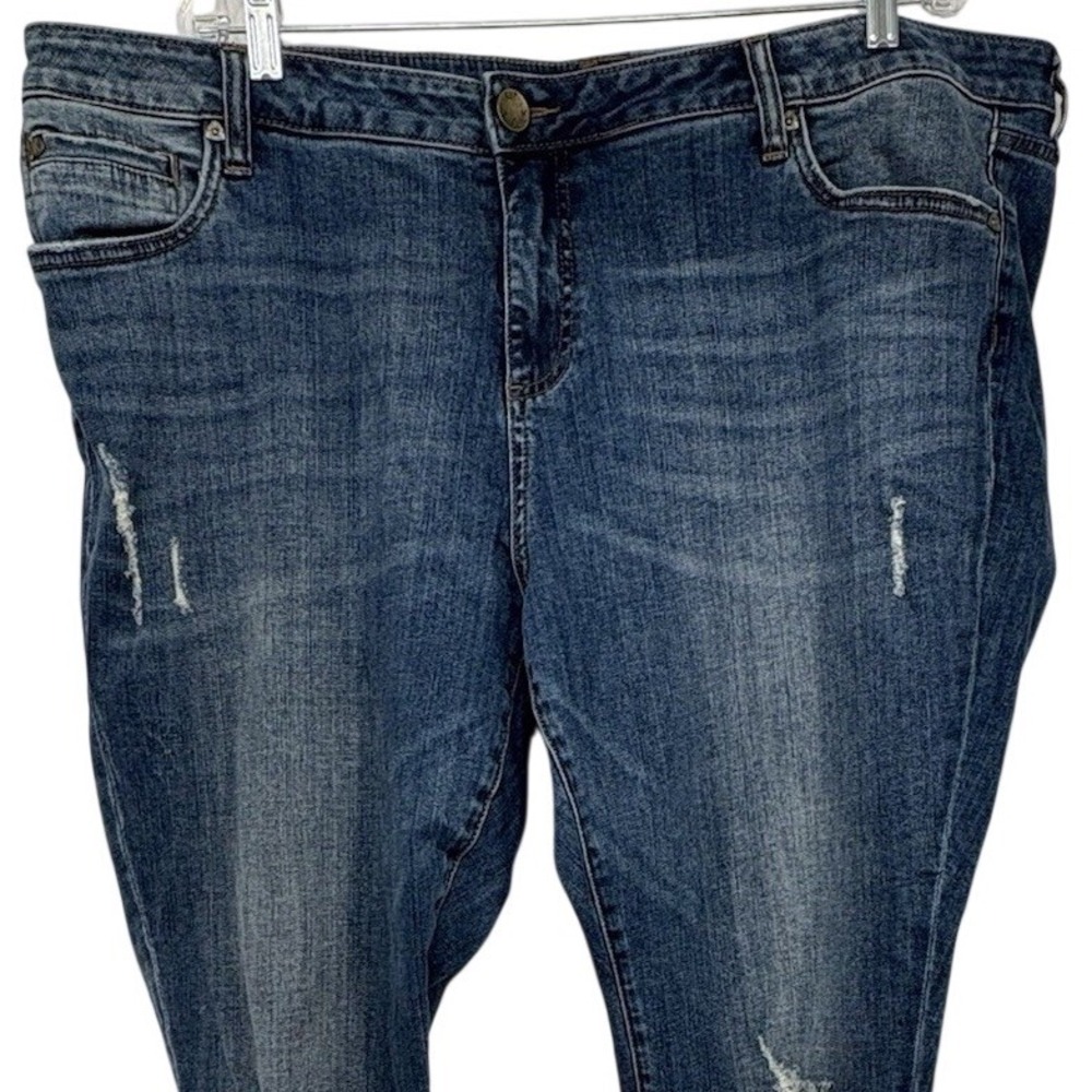 Kut From The Kloth‎ Women's Plus 22W Distressed Skinny Jeans Stretch Denim